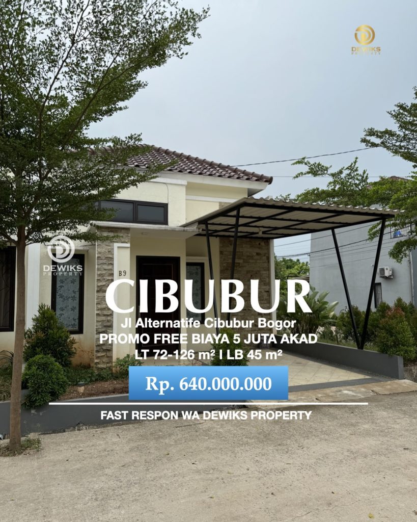 Dijual Rumah Murah di Cileungsi Cibubur Bogor Free Biaya