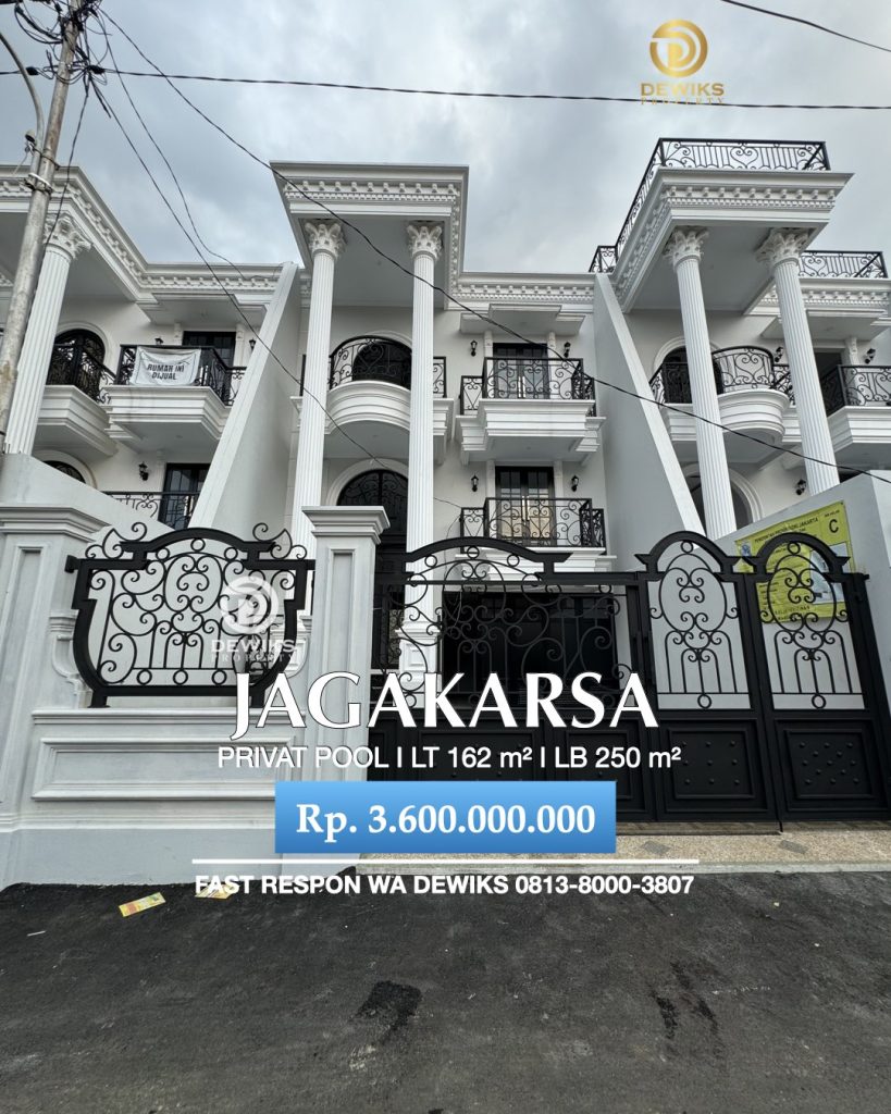 Rumah Classic Private Pool di Jagakarsa Jakarta Selatan siap huni