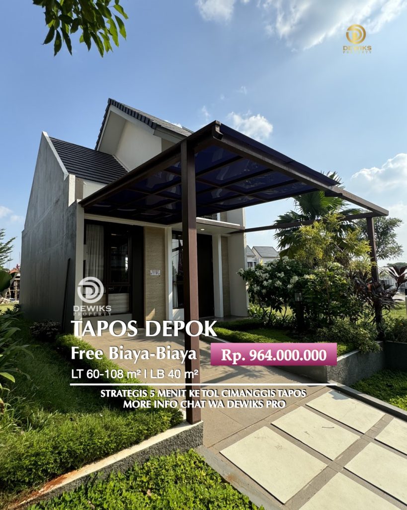 Rumah Di Tapos Depok View Danau Promo Free Biaya