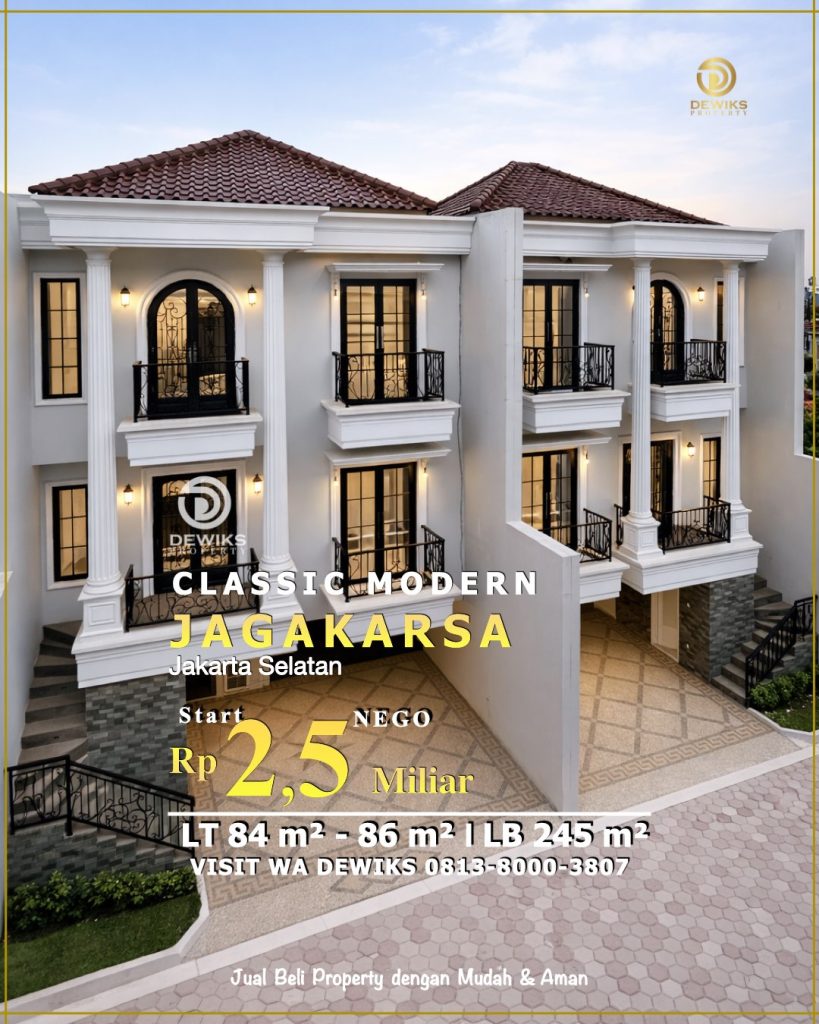 rumah classic modern di jagakarsa,
