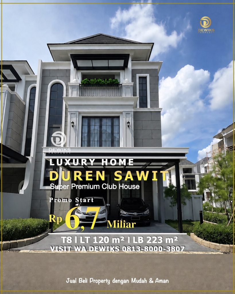 Rumah Mewah di Bukit Podomoro Jakarta Tipe 8 Royal
