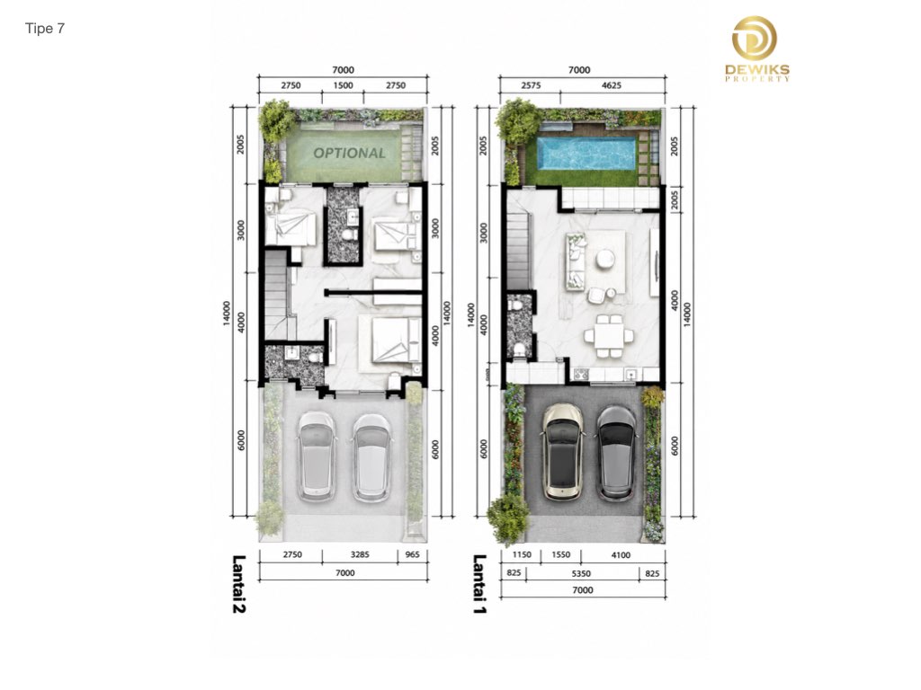 denah cluster nahara cimanggis golf estate tip 7