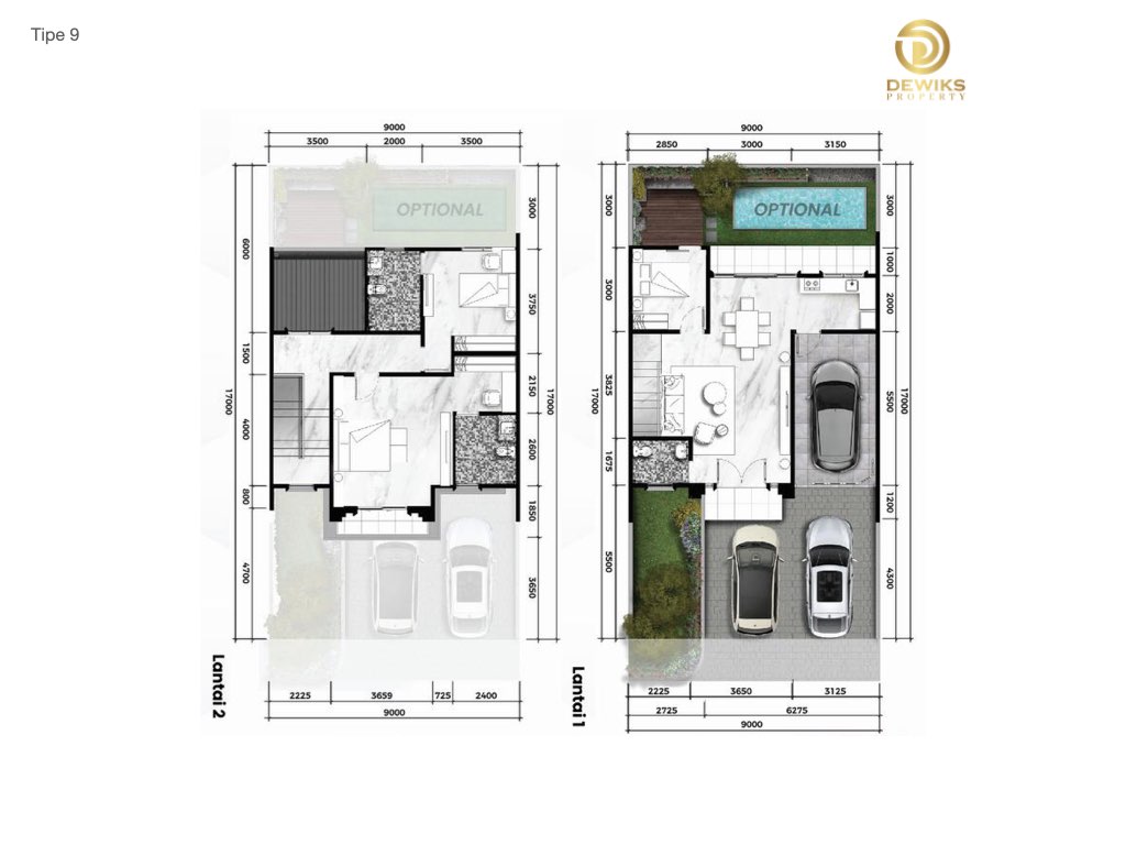 denah cluster nahara cimanggis golf estate tip 9