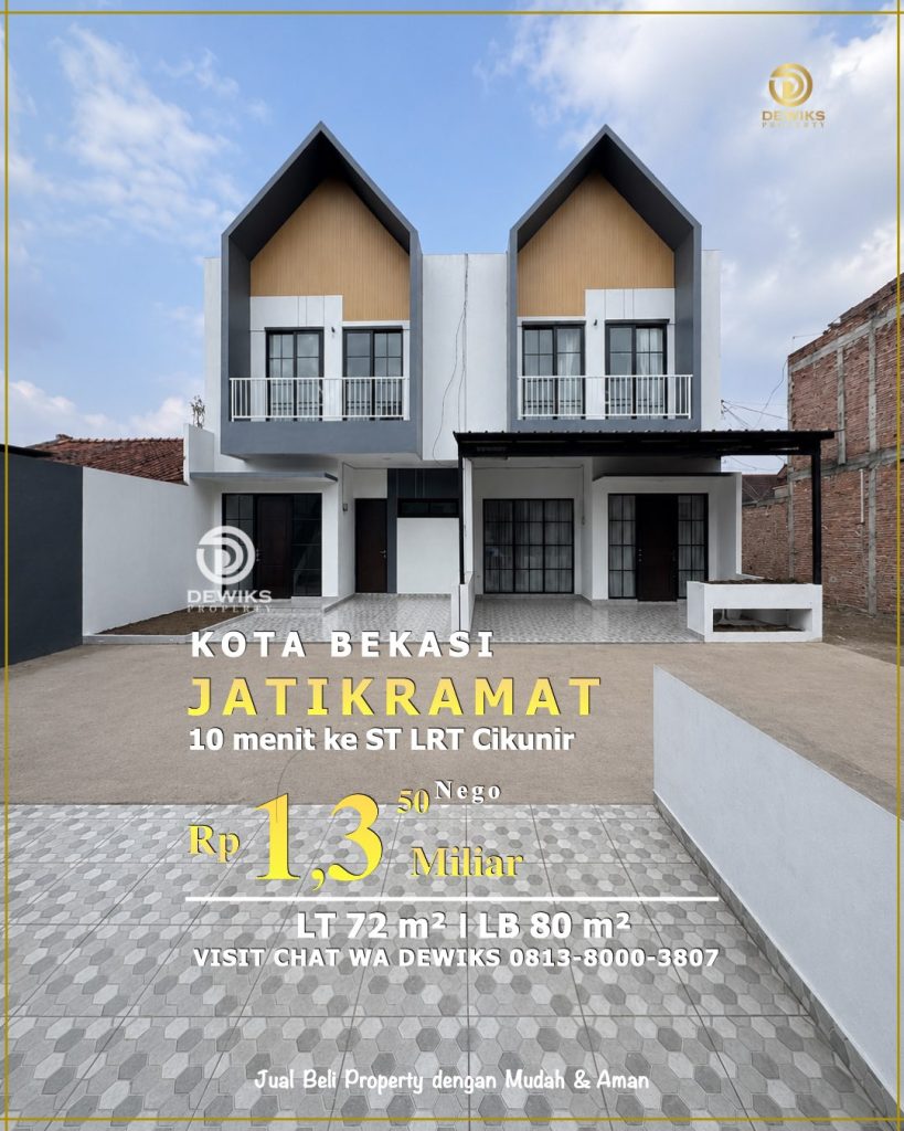 dijual rumah murah di jatikramat jatiasih bekasi lt 72