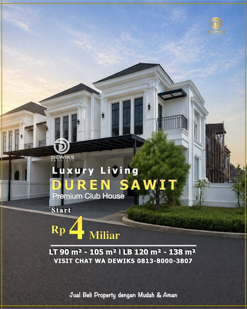 rumah cluster bukit podomoro jakarta timur tipe 6