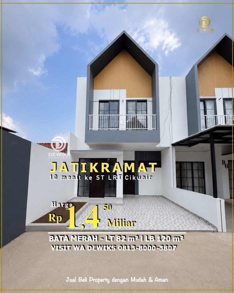 rumah di jatikramat bekasi lt 82m2