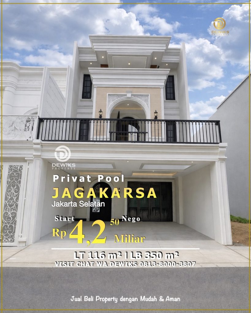 rumah mewah privat pool dimelati jagakarsa jakarta selatan