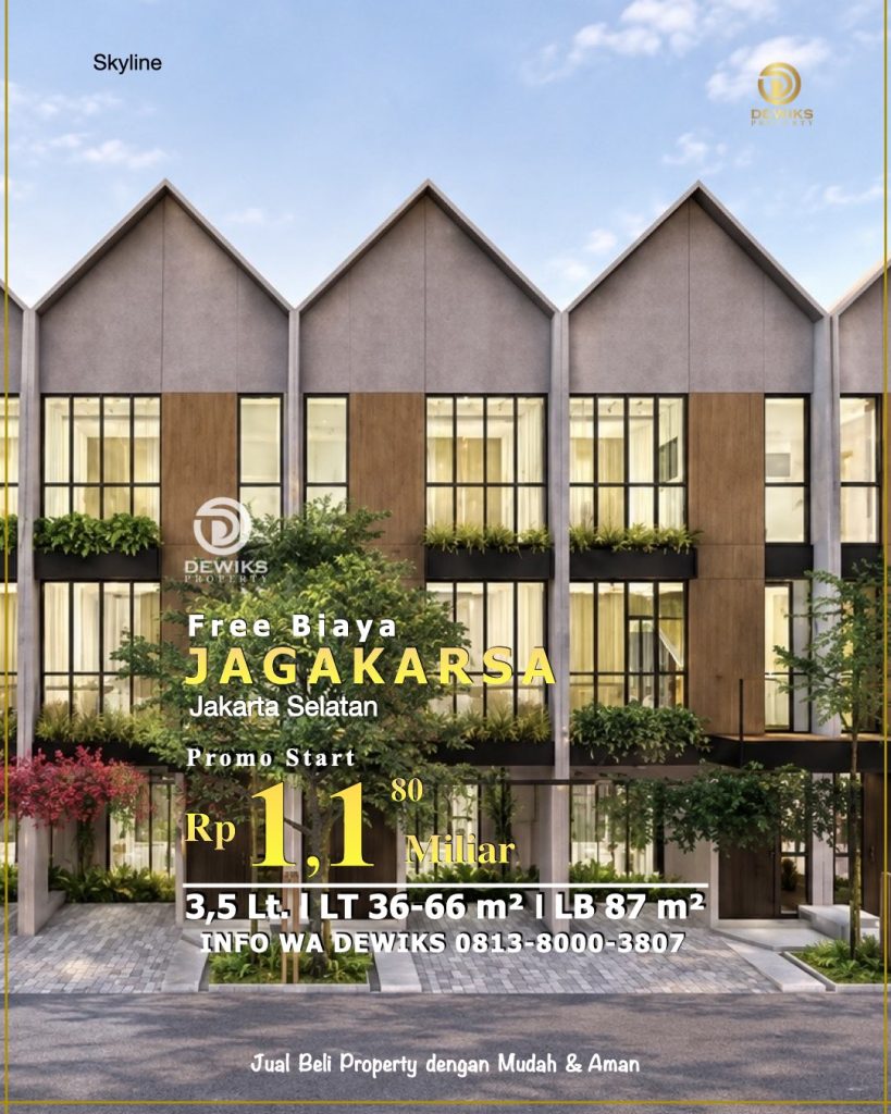 rumah 2,5 lantai di Jagakarsa