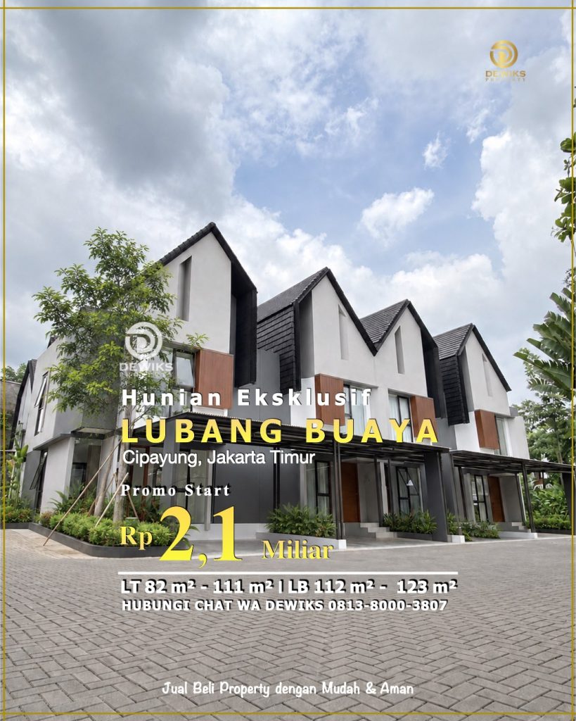 rumah di lubang buaya jakarta timur dekat LRT.