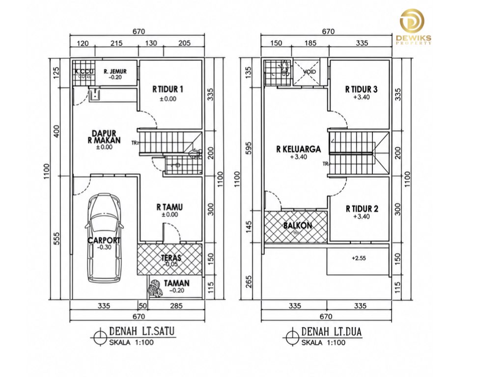 rumah di pondok ranggon jaktim murah, denah