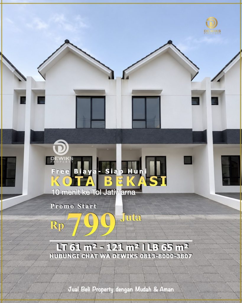 rumah murah di dekat tol jatiwarna harga 799 jt