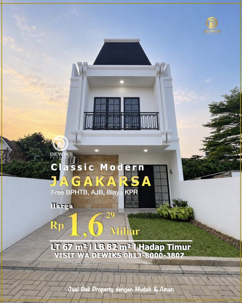 rumah murah di jagakarsa jakasel hadap timur,