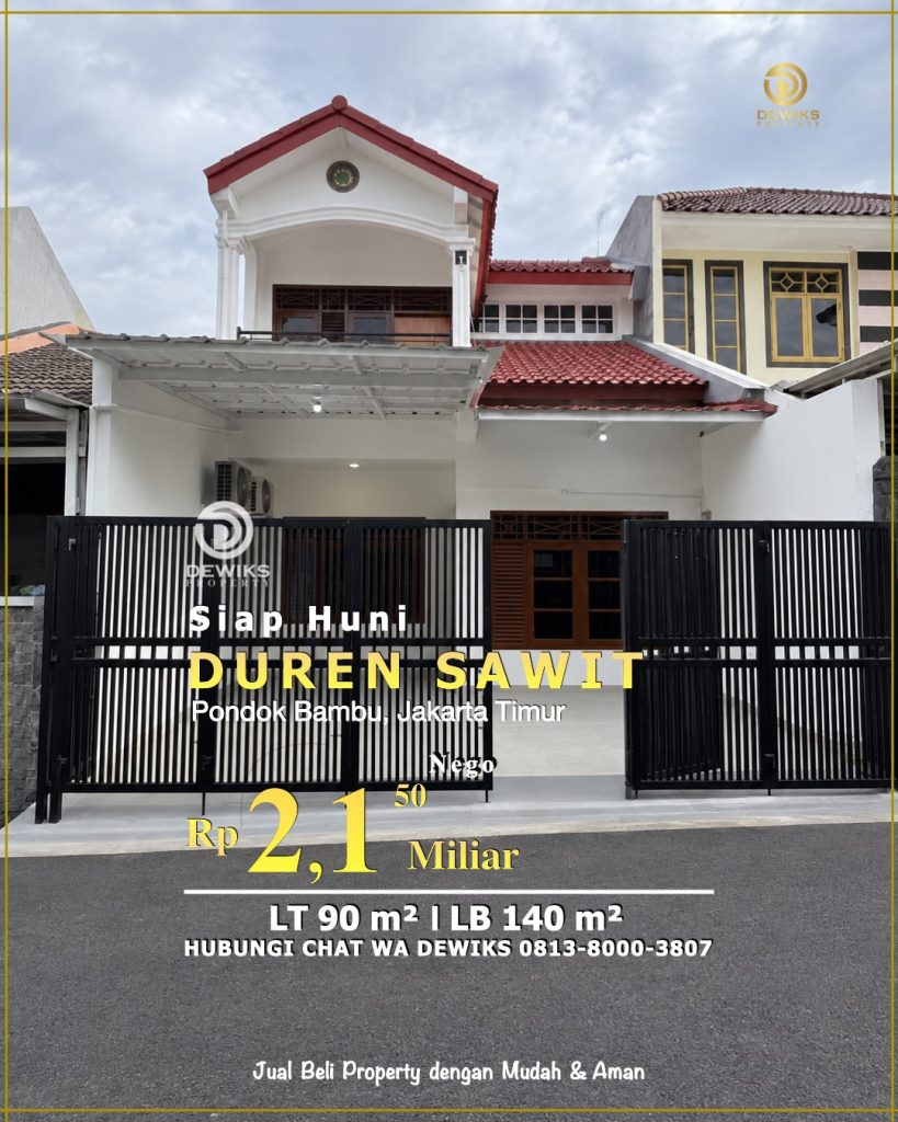 rumah murah di pondok bambu duren sawit jaktim,